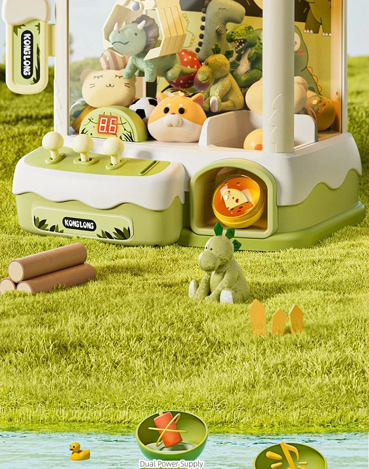 Dinosaurier Klaue Maschine Spielzeug Elektronische Arcade Spiel Einstellbare Fangen Puppe Maschine Musik Mini Vending Geburtstag Geschenk Für Kinder