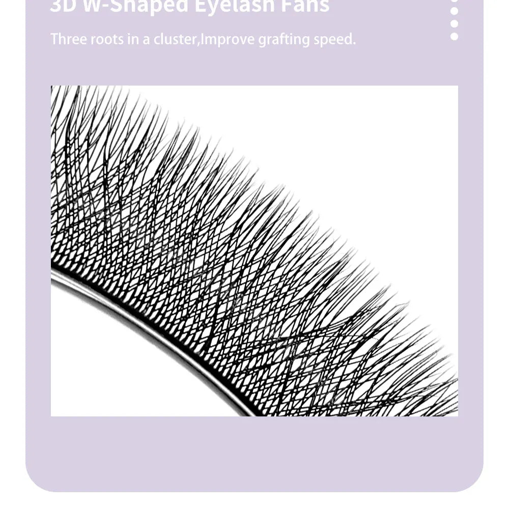 DIYDAY W-Form Wimpernverlängerung 3D 4D 5D 6D 7D 8D W Wimpern Natürliche weiche vorgefertigte Fächerblüteffekt-Augenwimpern für Schönheits-Make-up