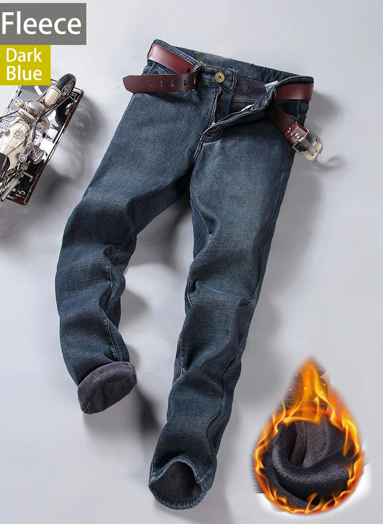 2026 Neue Business-Herrenjeans Lässige Gerade Stretch-Jeans Modische Klassische Blaue Schwarze Arbeits-Denim-Hose Herrenbekleidung