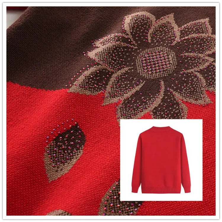 Winterkleidung Oma Pullover Strickpullover Dicker mittlerer Alter Ältere Mutter Bottoming Shirt Samt Langarm Top Damen