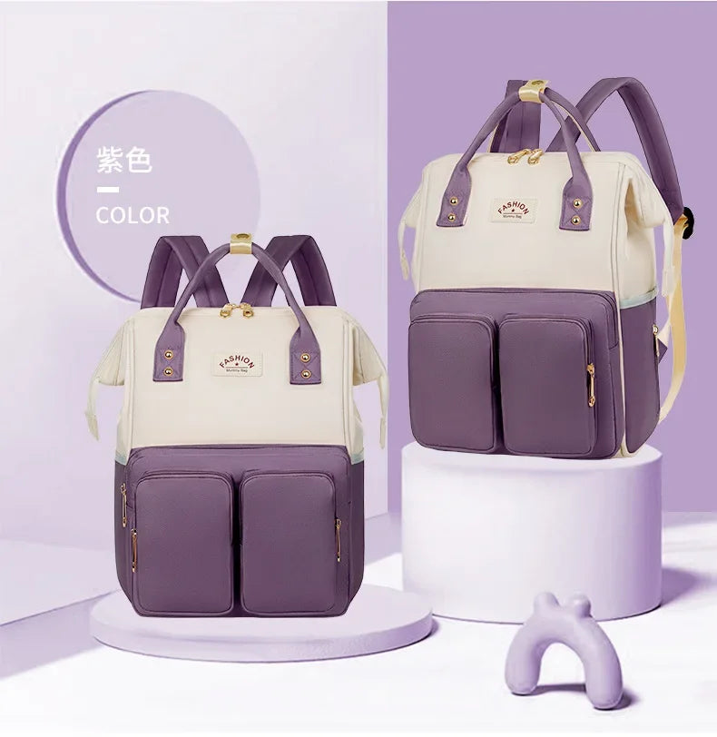 Multifunktionale Mama-Taschen mit großem Fassungsvermögen für Ausflüge, Reiserucksack, wasserdicht, tragbar, Mutter- und Babytasche, Damen-Rucksack