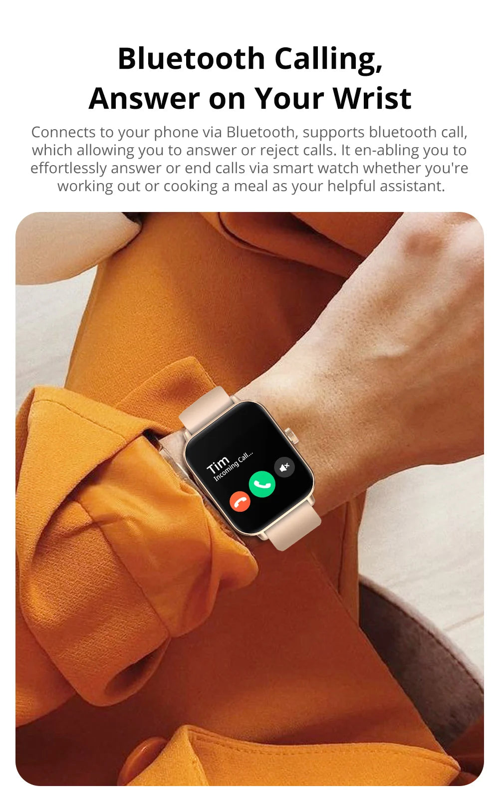 COLMI P81 Voice Calling Smart Watch Ultra 1,9 Zoll Bildschirm 24H Gesundheitsmonitor 100+ Sportmodi, Bluetooth Smartwatch Männer Frauen
