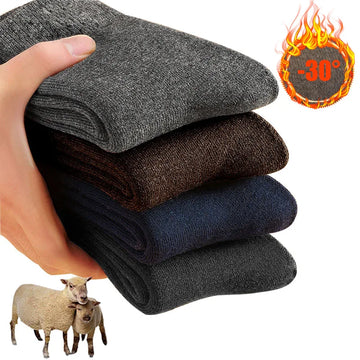2026 Neue Winter-Supersocken, extra dick und warm, Wollsocken für Männer und Frauen, einfarbige Socken, Merinowollsocken gegen Kälte und Schnee, Frottee-Socken