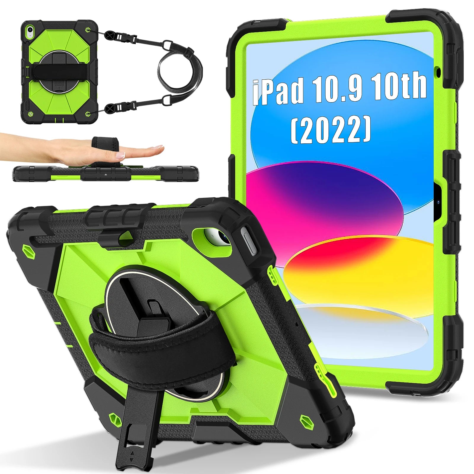 Rüstung Fall Für iPad A16 11th 2025 10th 10,9 2022 Mini 7/6 Kinder Stehen Stoßfest Tablet Abdeckung Für iPad Air 11 10,9 Pro 11 Air 13