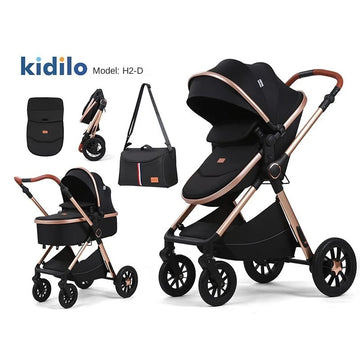 Lazychild Kinderwagen, multifunktionaler Schlafkorb, Kinderwagen zum Sitzen oder Liegen, neuer Kinderwagen mit hoher Landschaft