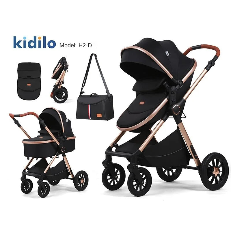 Lazychild Kinderwagen, multifunktionaler Schlafkorb, Kinderwagen zum Sitzen oder Liegen, neuer Kinderwagen mit hoher Landschaft