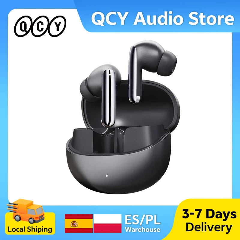 QCY MeloBuds Pro Adaptive Hybrid Active Noise Cancelling Kabellose Ohrhörer 46 dB Bluetooth 5.3 LDAC Hi-Res Audio 34H Ohrhörer Bequeme Passform