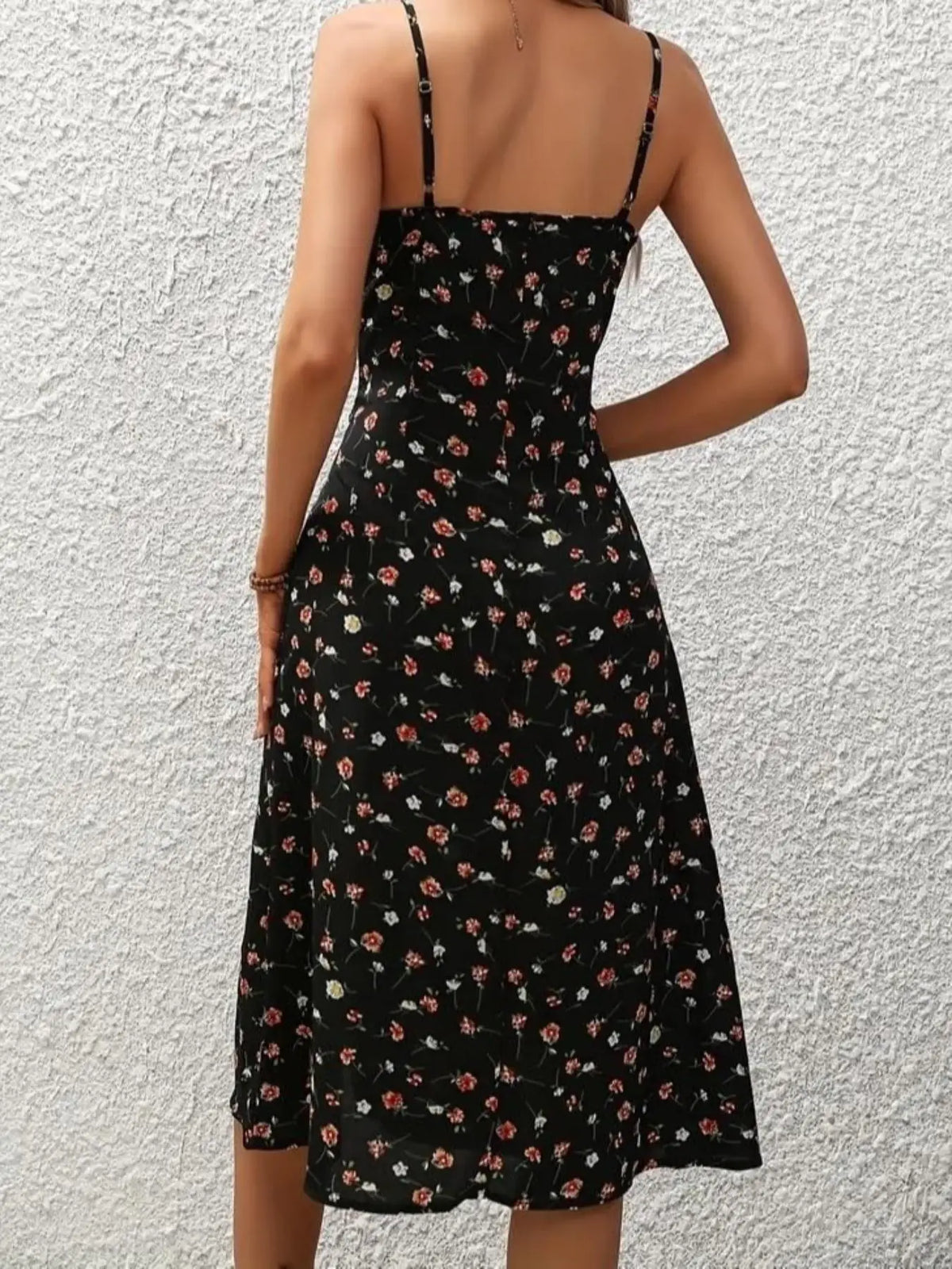 Damen-Kleid mit Blumendruck, asymmetrischem Saum, langes Kleid im böhmischen Stil, ärmelloses Midikleid für den täglichen Gebrauch, Strandurlaub