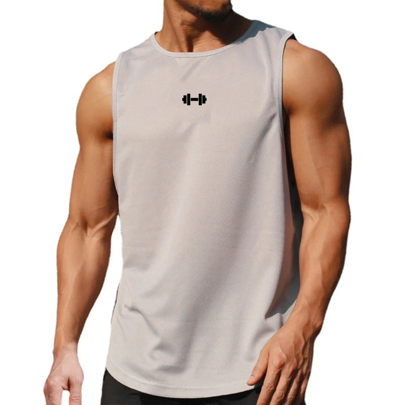 Sommer männer Gym Tank Top Fitness Training Kleidung Schnell trocknend Lose Bodybuilding Ärmelloses Shirt Männer Mode Basketball Weste