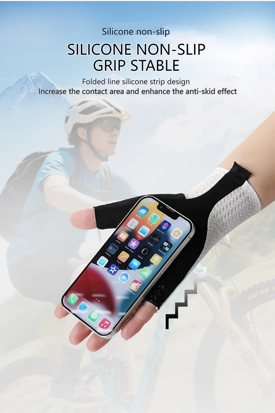 Sommerliche Atmungsaktive Halbfinger-Fahrradhandschuhe Ultraleichte Rennrad-Handschuhe mit Rutschfester Silikonpolsterung Kühlende Sportausrüstung