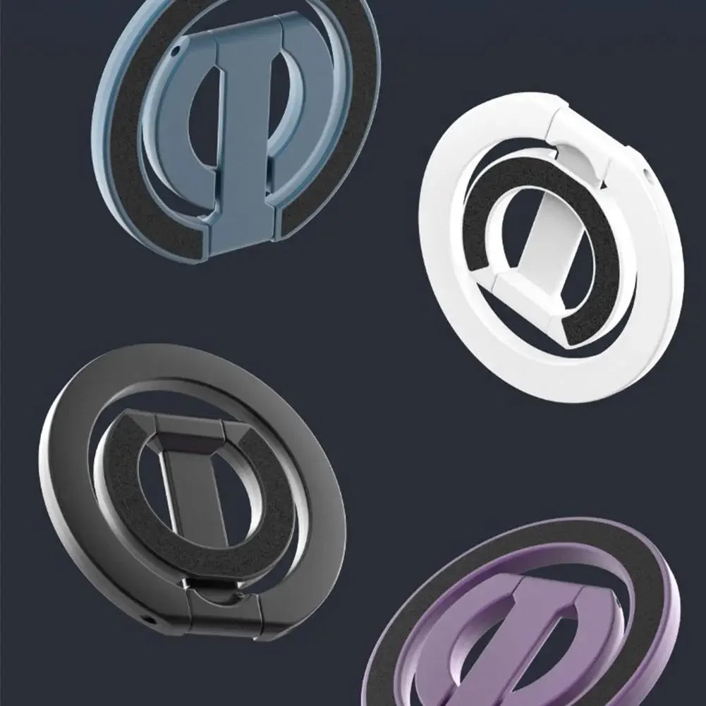 Magnetischer Handy-Ringhalter Beidseitiger Magnet 360° °   Rotierbarer, ultradünner, faltbarer, tragbarer Desktop-Handyhalter für iPhone 17, 16, 15