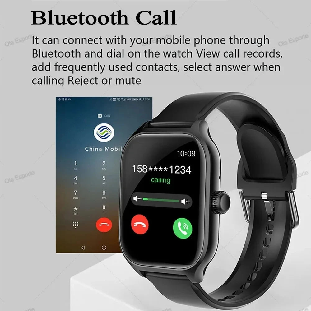Smart Watch für Android IOS Uhren 1,83 Zoll HD Display Bluetooth Anruf Nachricht Alarm Musik Sport Modus Smartwatch Männer Frauen Geschenk