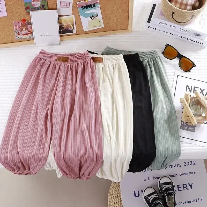 Sommer dünne atmungsaktive verhindern Moskito Candy Farbe Kinder Jungen Mädchen Baby Hosen
