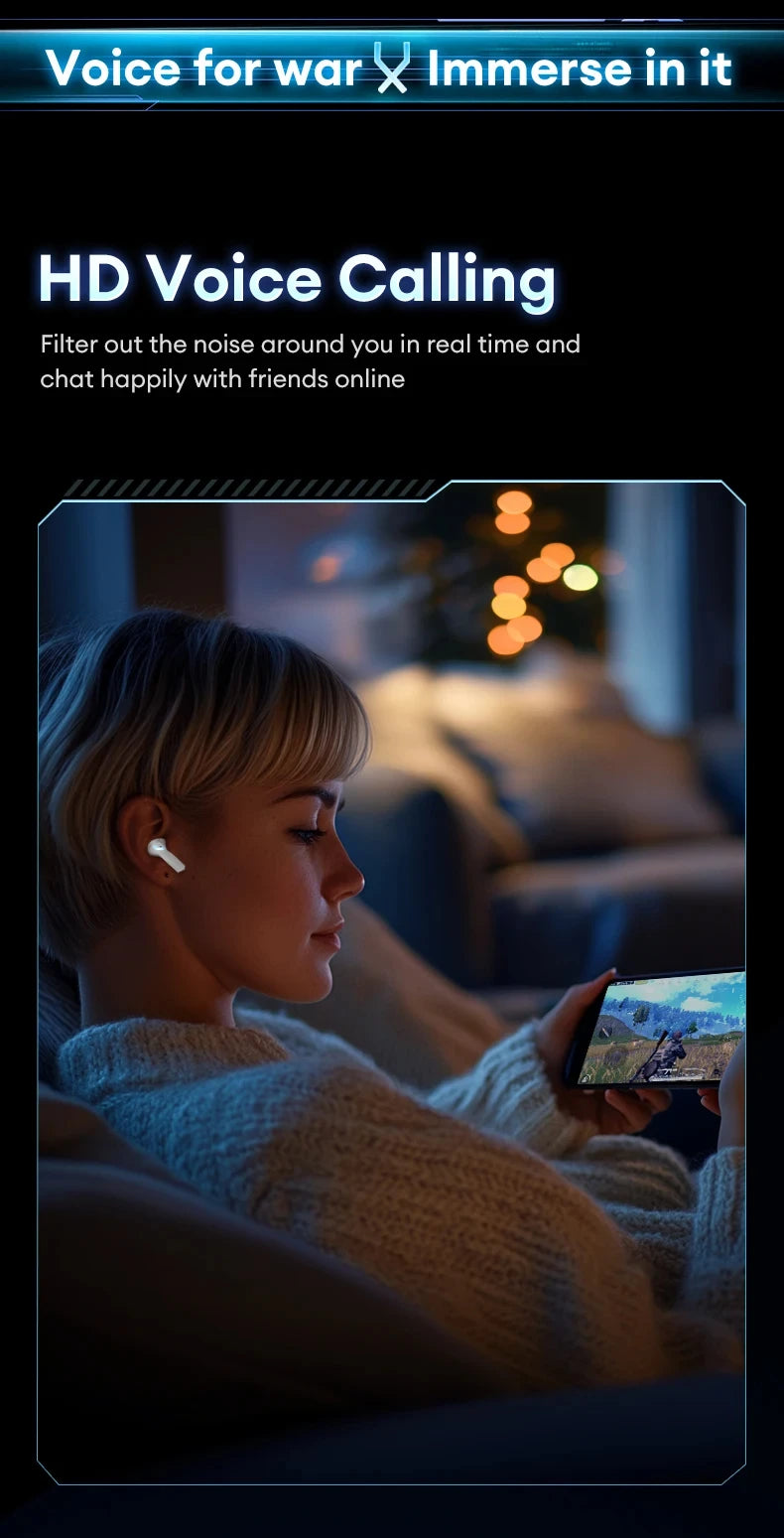 Lenovo XT53 Wireless Upgrade Bluetooth 5.4 Kopfhörer Ultra Long Endurance Gaming Headset mit geringer Latenz LED-Digitalanzeige-Ohrhörer