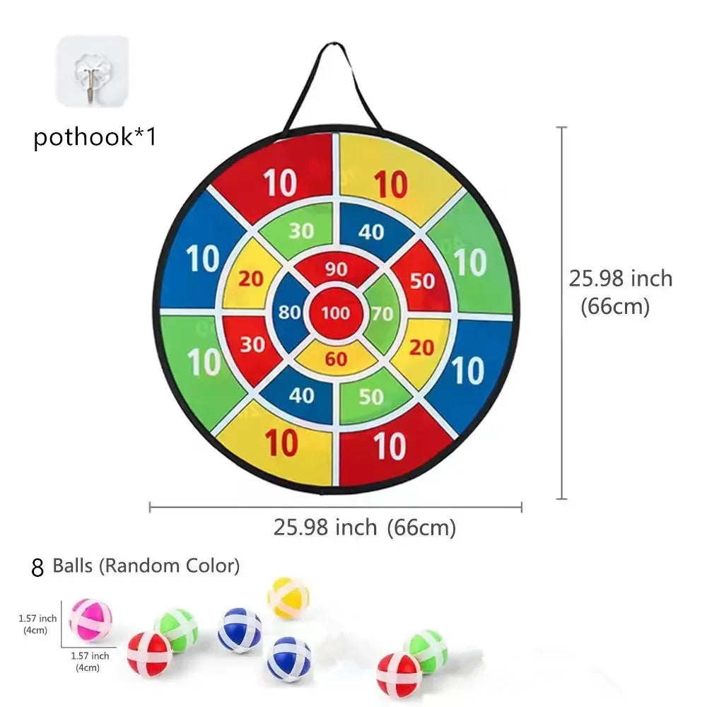 Kinder mit klebrigem Ball, 74 cm großes Dartbrett, interaktives Familienspiel, pädagogische Arithmetik, Indoor-/Outdoor-Sportspielzeug, Geschenk