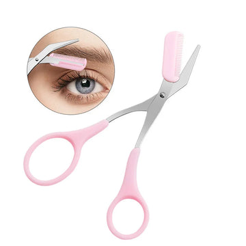 Augenbrauen-Rasierer, Schere, Edelstahl, sicherer, kratzfester Trimmer für Anfänger, Crescent Sharp Beauty Tool, mehrfarbig