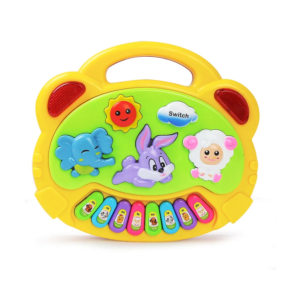 Kinder Cartoon Klavier Tastatur Spiel mit Tier Sounds Blinklicht Musik Baby Instrument Musik Spielzeug Pädagogisches Spielzeug Kinder Geschenke