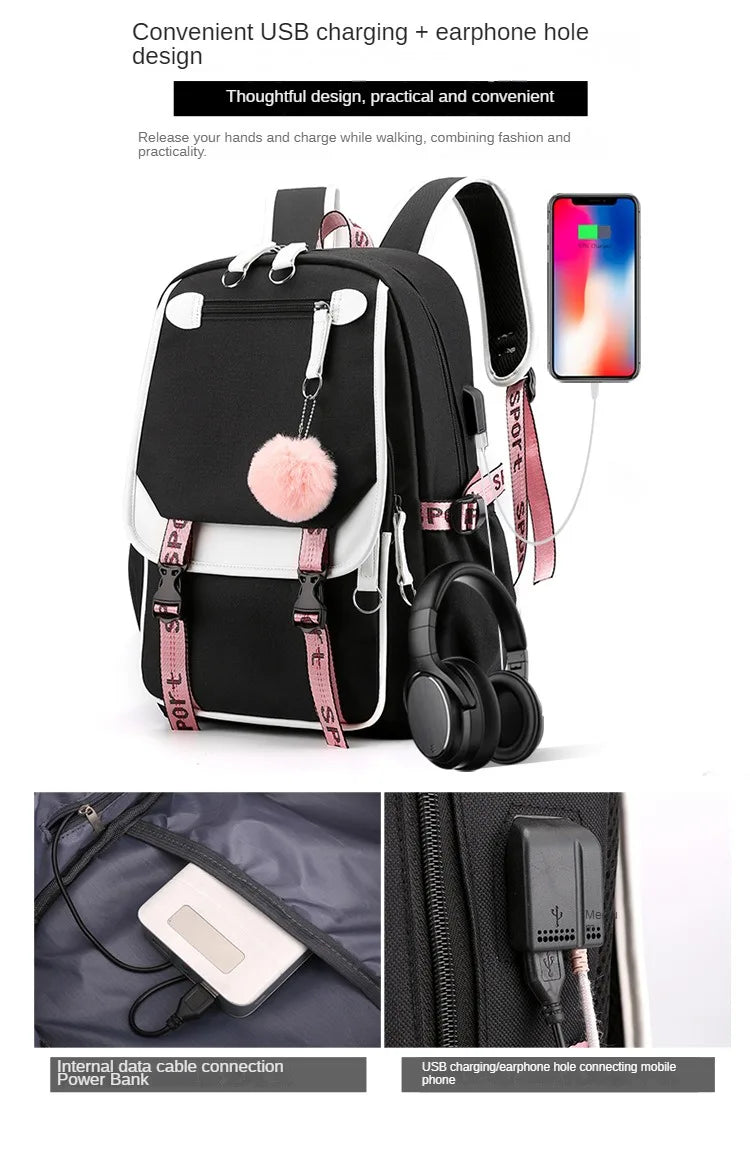 Teens Korean Style School Backpack