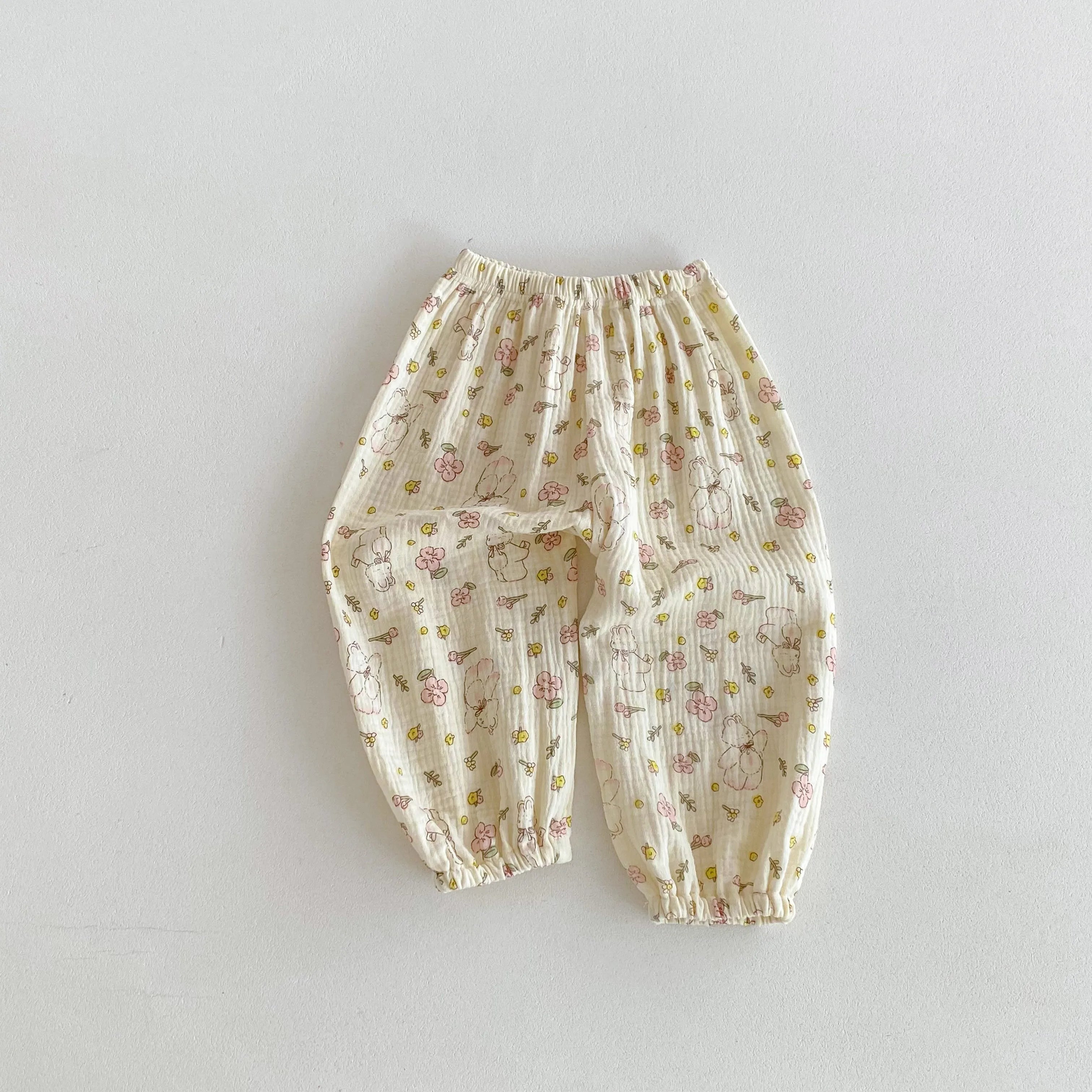 Anti-Mücken hose für Kinder Kleidung Sommer neuen Stil Kinder Mädchen Blumen hose lose lässige Baby Harems hose 9m-6y