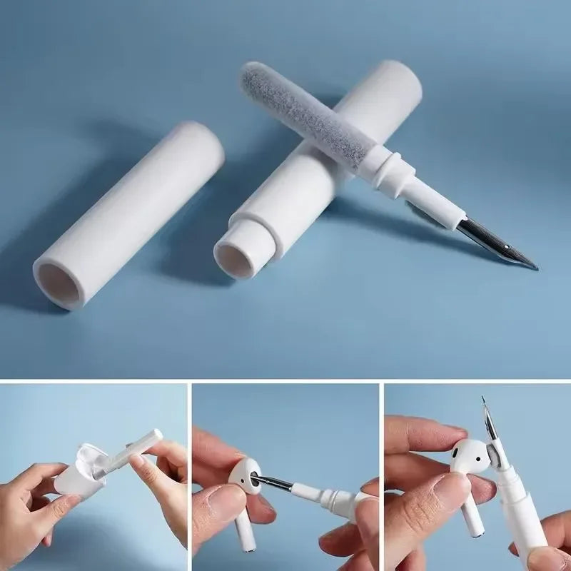 1 x Bluetooth-Kopfhörer-Reinigungsstift – multifunktionales Bürstenwerkzeug für Ohrhörer, Kopfhörer und Lautsprecher, Netzreiniger