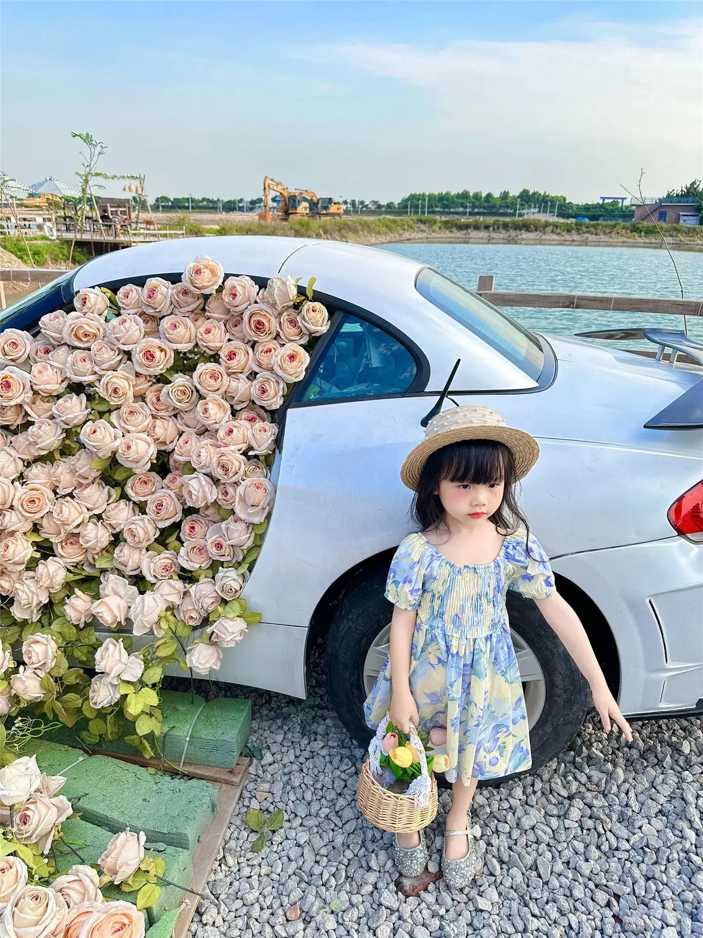 Urlaub Look Familie passende Kleidung Urlaub Mutter Tochter Mädchen Kittel Kleid Papa Sohn Blumen hemden Schwester Bruder Zwillinge Kleidung