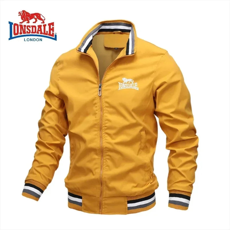 Herbst und Winter Herren Stehkragen Lässige Reißverschlussjacke Outdoor-Sportmantel Windjacke für Herren Wasserdichte Bomberjacke