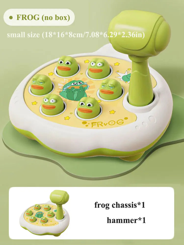 Ente/Frosch/Schwein Baby Spielzeug Montessori Lernspiel Lernpuzzle Geschenk für 12–24 Monate Kleinkind Junge/Mädchen mit Hammer