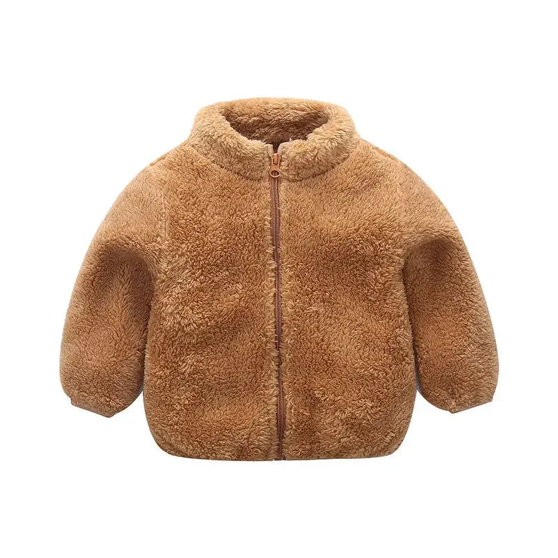 Rosa Mädchen-Jacken, Herbstmantel, Winter-Thermo-Fleecejacke für Kinder, 1, 2, 3, 4, 5 Jahre, Kindermäntel, warme koreanische Oberbekleidung