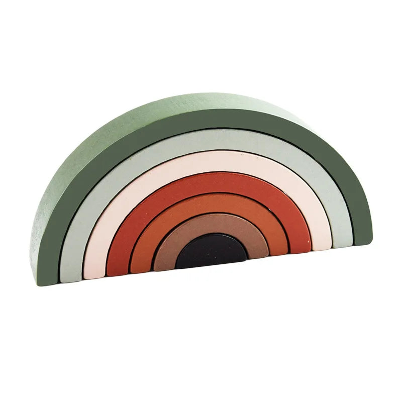 Regenbogen-Holzbausteine