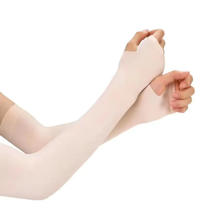 Sommer Dünne Lange Handschuhe Eis Seide Ärmeln Outdoor Aktivitäten Sonnenschutz Fahren Reiten Meer Reise UV Schutz Sonnencreme