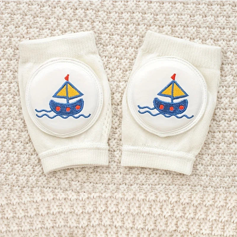 Baby-Knieschützer, leichter Sommerstil, hilft beim Krabbeln lernen, Anti-Fall, gesticktes Mesh-Design, Krabbelschutzausrüstung, elastische Schwamm-Ellbogenschützer.
