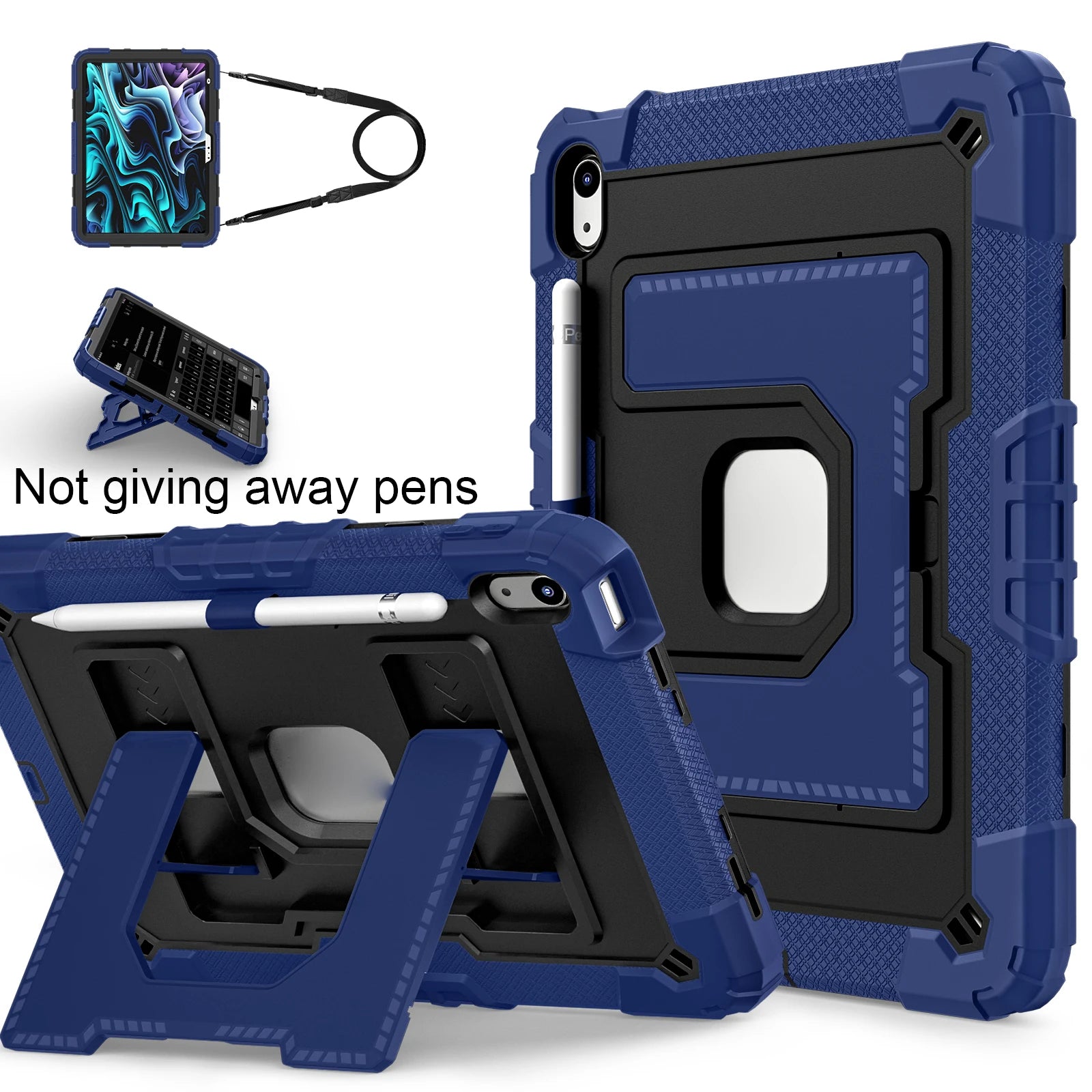 Robuste Armor-Kinderhülle für iPad 10. Generation Air 5 4 10.9 Air 11 2025 13 2024 10.2 8. 9. Generation 9.7 Tablet-Ständer Stoßfeste Schutzhülle