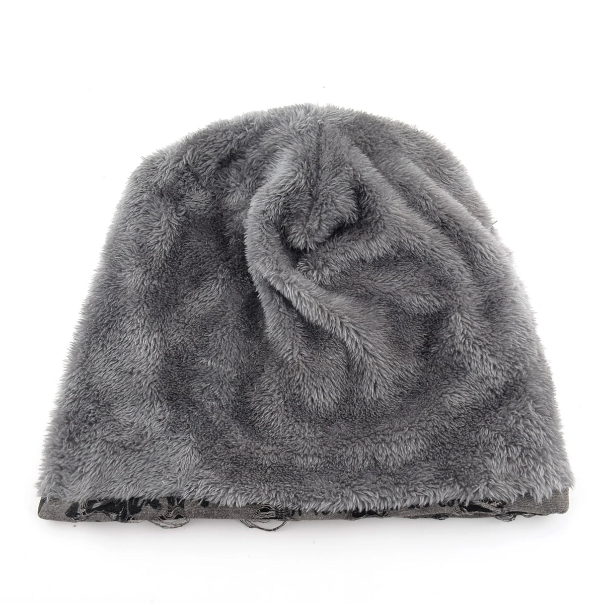 Beanie-Mütze mit Buchstaben-Aufdruck für Damen und Herren, Vintage-Design im Distressed-Look  Wasteland Style Frühling Sommer Warmer, mit Fleece gefütterter Winter