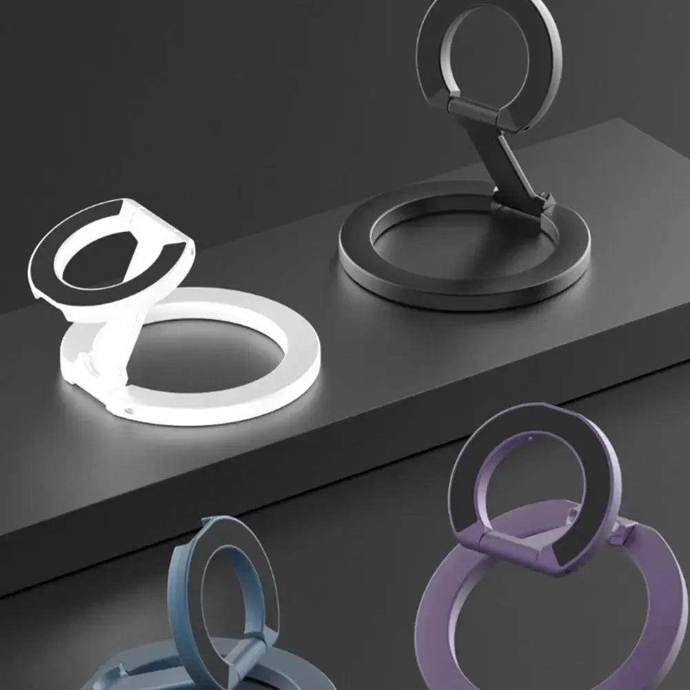 Magnetischer Handy-Ringhalter Beidseitiger Magnet 360° °   Rotierbarer, ultradünner, faltbarer, tragbarer Desktop-Handyhalter für iPhone 17, 16, 15
