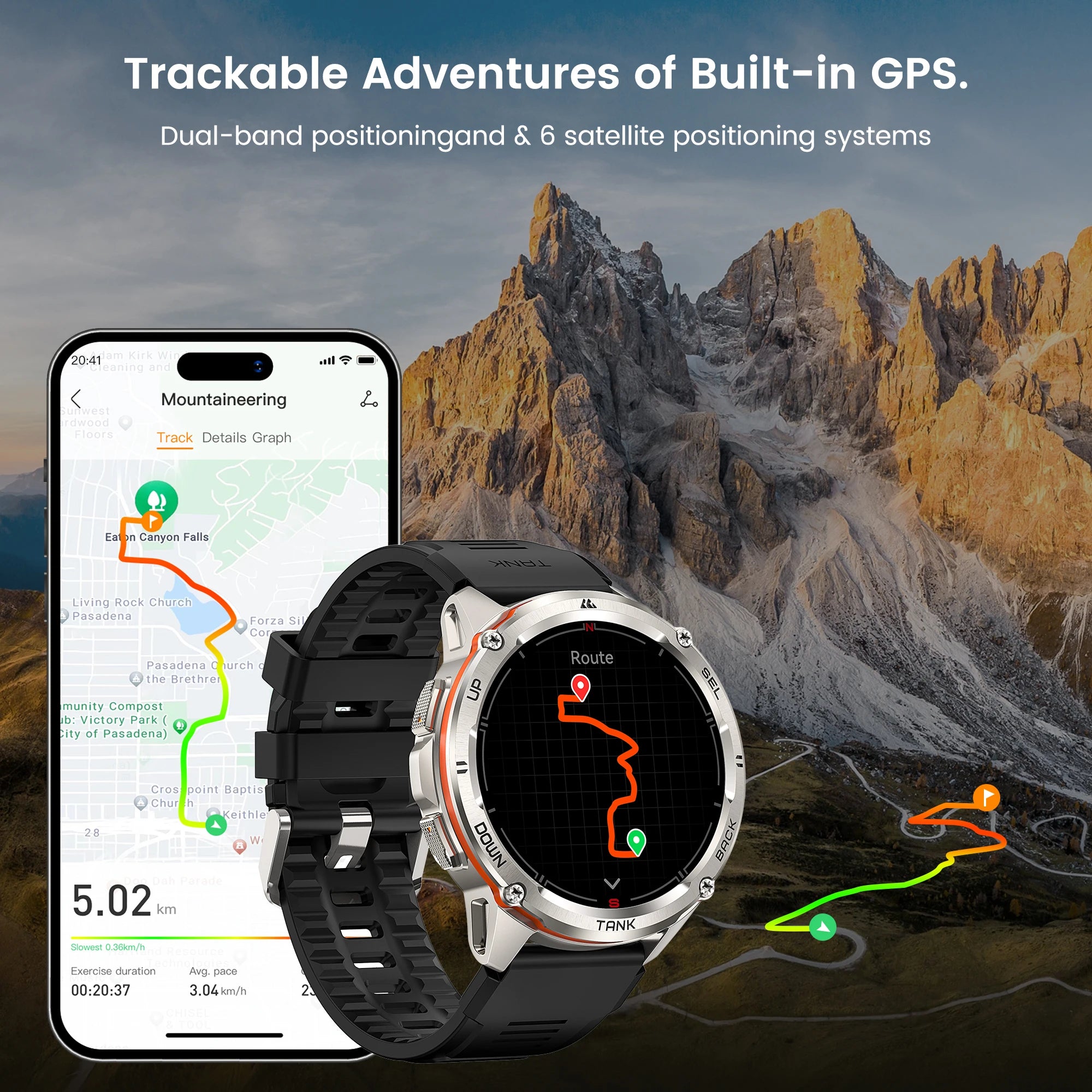 2025 KOSPET TANK T3 Ultra GPS Smart Uhr Für Männer Smartwatch Frauen 470 mAh Batterie Digitale Fitness AMOLED AOD Bluetooth uhren
