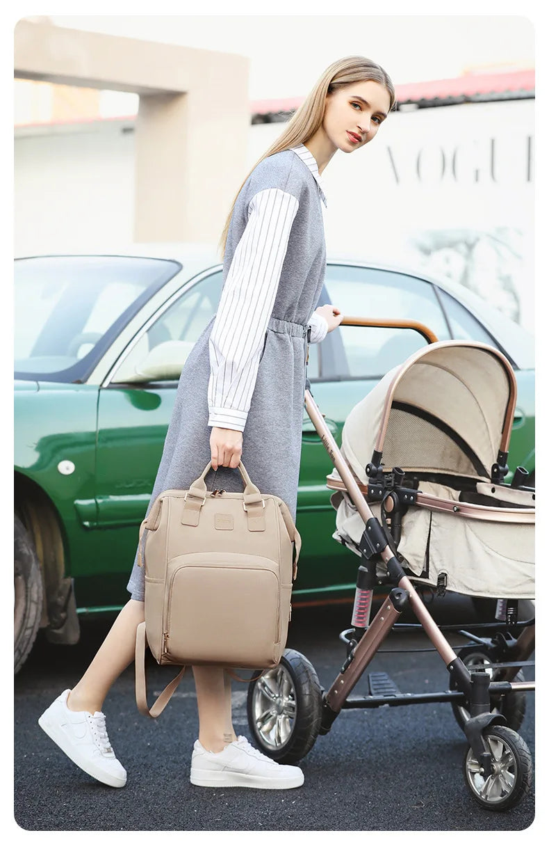 Rucksack für Mutter und Baby, großes Fassungsvermögen, leichte Baby-Aufbewahrungstasche für Mütter zum Ausgehen