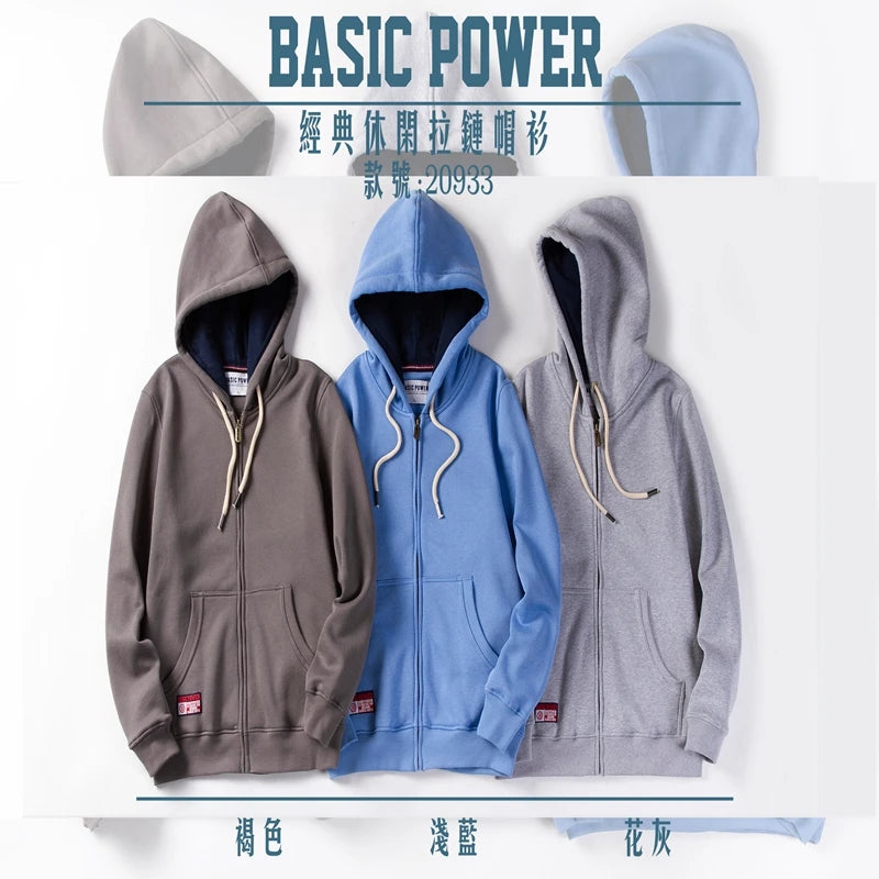 Einfarbige Hoodie Männer Mode Reiß verschluss Langarm übergroße Jacke Mantel Harajuku Gothic Kapuze Sweatshirt y2k Teen bp20933
