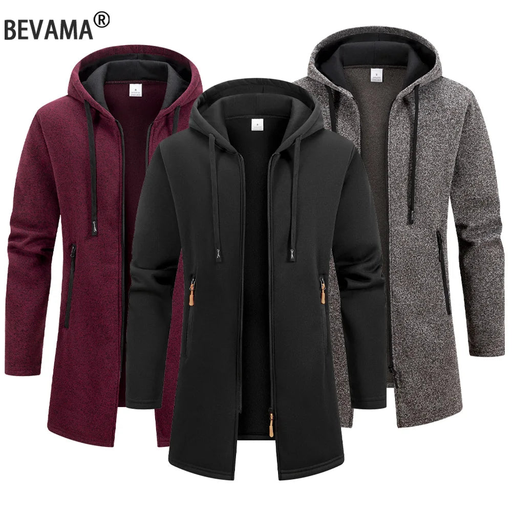 Neue Streetwear männer Langarm Sweatshirts für Männer Zipper Mit Kapuze Oversize Winter Warme Jacke Mantel Outdoor Trainingsanzug Männer