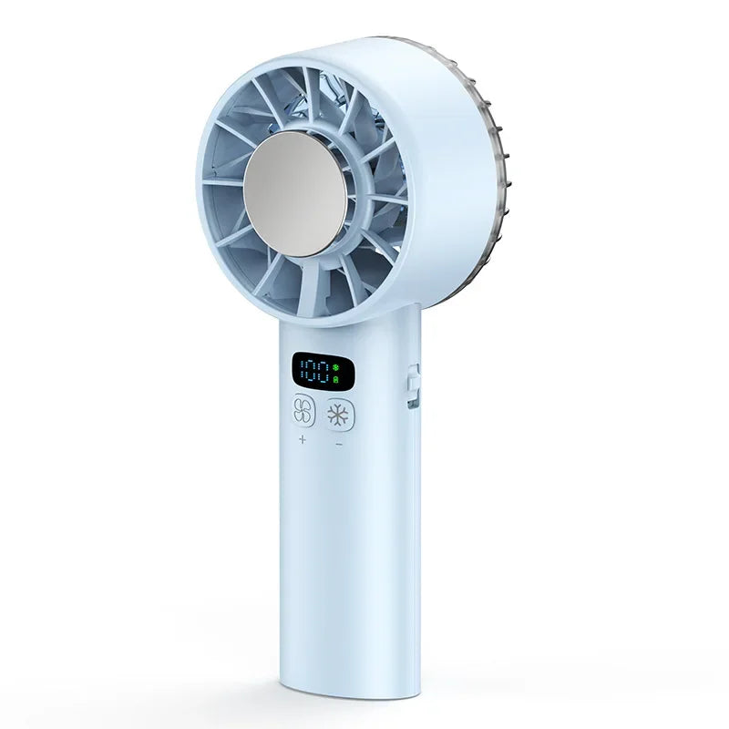 Eiskompressen-Hochgeschwindigkeits-Kühlventilator, tragbare USB-Akku-Ventilatoren, faltbarer Mini-Ventilator für Reisen, Camping, Outdoor