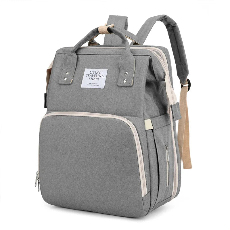 Mama Wickeltaschen Babybett Mutter Große Kapazität Windel Milchflasche Rucksäcke mit Wickelunterlage Praktische Baby-Stilltaschen Geschenk