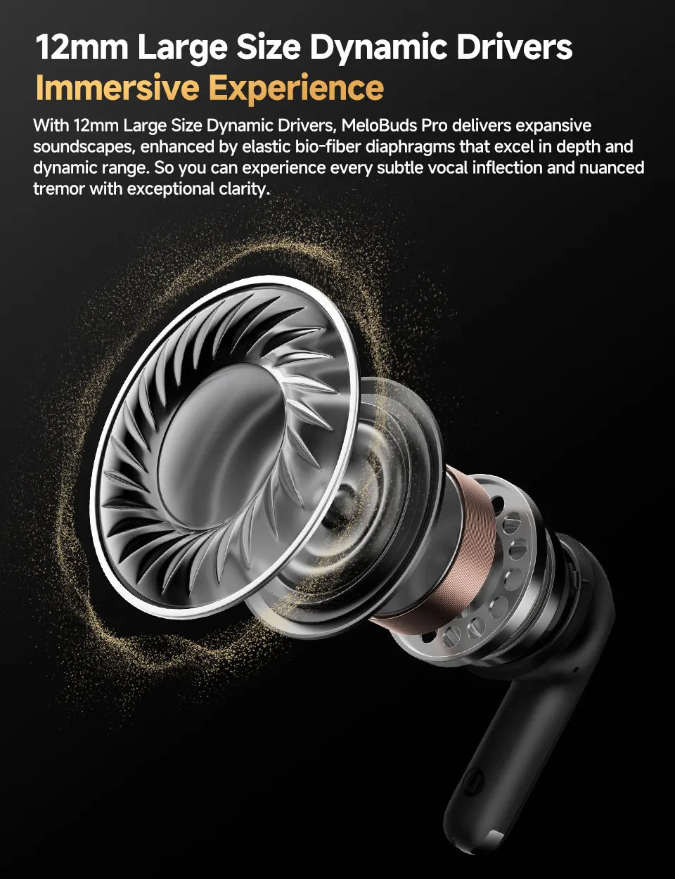 QCY MeloBuds Pro Adaptive Hybrid Active Noise Cancelling Kabellose Ohrhörer 46 dB Bluetooth 5.3 LDAC Hi-Res Audio 34H Ohrhörer Bequeme Passform