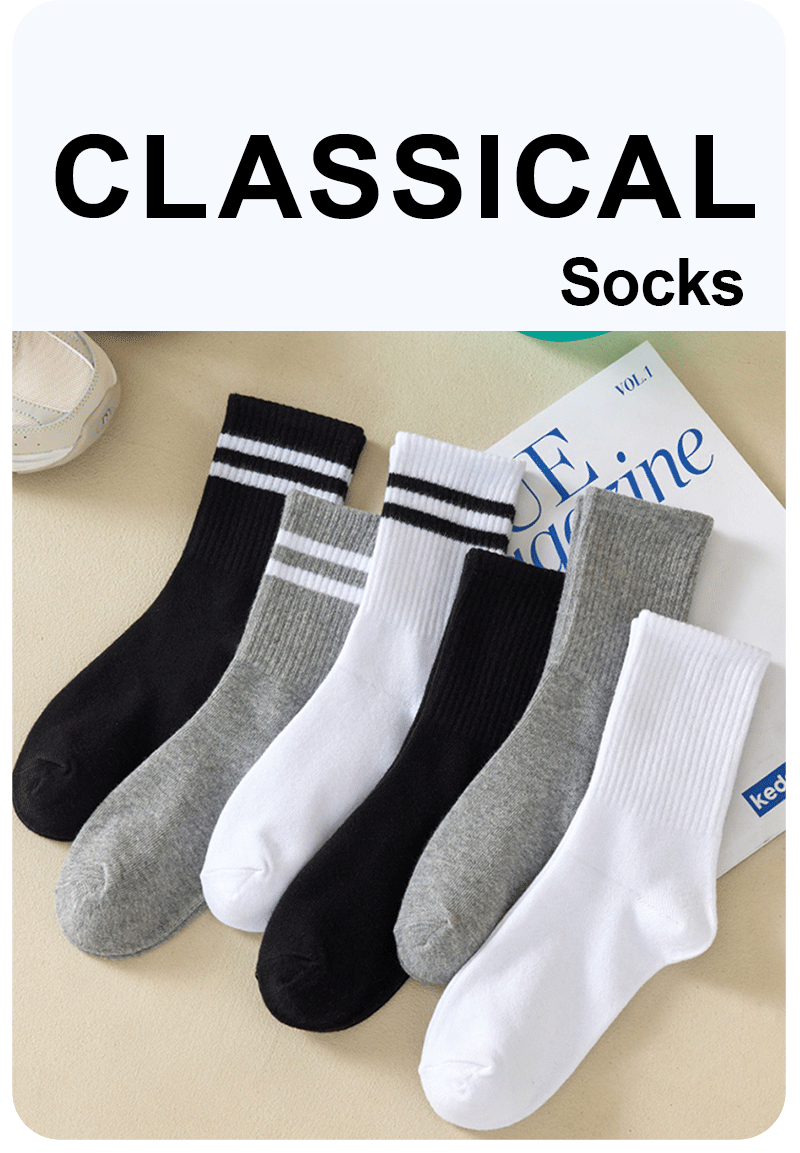 3/6 Paar Damen-Mid-Tube-Socken, einfarbig, Herbst und Winter, atmungsaktiv, bequem, Sport, schweißabsorbierend, Herren- und Damensocken