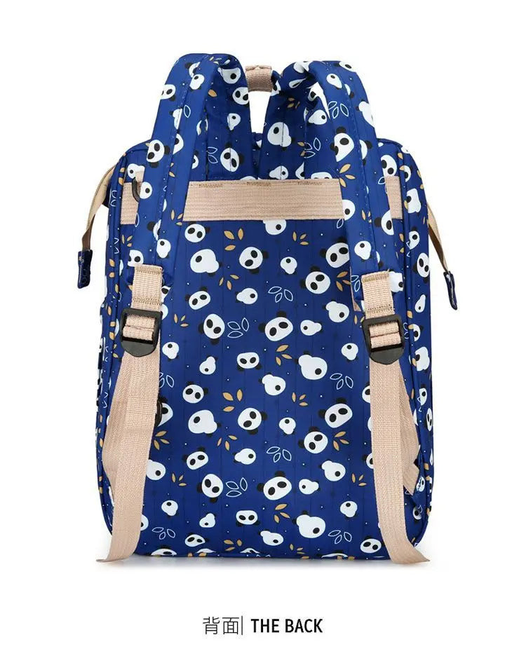 Mama Wickeltaschen Babybett Mutter Große Kapazität Windel Milchflasche Rucksäcke mit Wickelunterlage Praktische Baby-Stilltaschen Geschenk