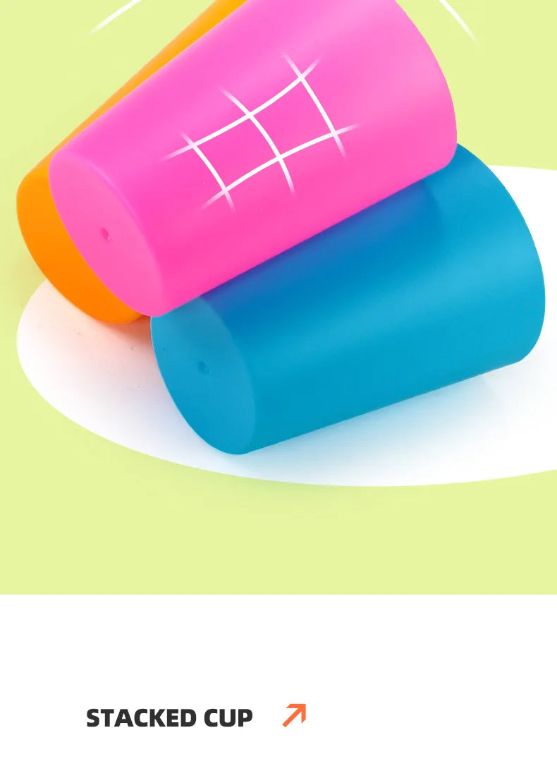 Montessori Spielzeug Mini Stapel Tasse Spiel Mit Karte Pädagogische Intellektuelle Aufklärung Farbe Erkenntnis Logik Training Kinder