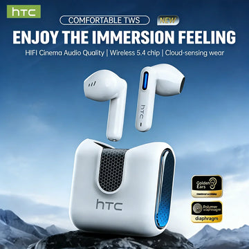 HTC NE49 Bluetooth-Kopfhörer V6.0 TWS Sport-Funkkopfhörer Ultra-geringe Latenz-Spiel-Headset-Ohrhörer Lange Lebensdauer