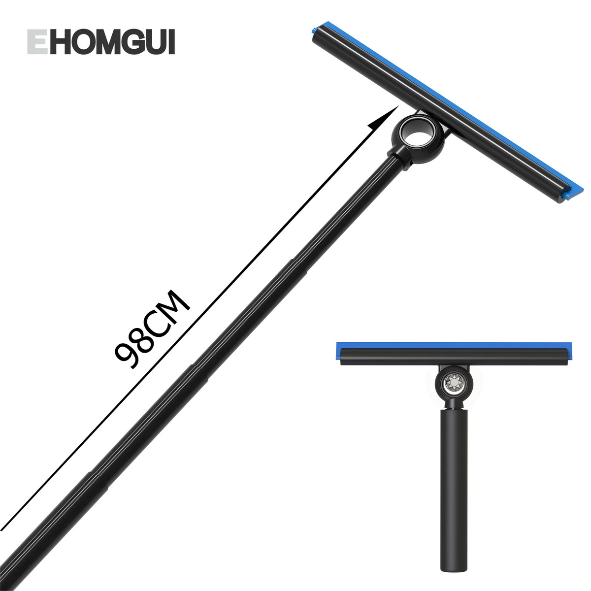 EHOMGUI Shower Squeegee for Glass Doors, Wiper Scraper, Cleaner with Telescopic Handle, Bathroom Mirror, Wiper Scraper, Glass Cleaning