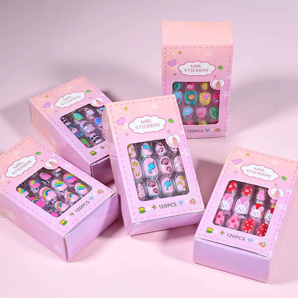 Kids Cartoon Press-On Nails