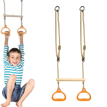 Schaukelstange, Fitnessgeräte, Ringe, Bar, lustig, ergonomisch, stabil, Kinderspiel für Erwachsene, Kinder, Hinterhof, Spielplatz, drinnen und draußen