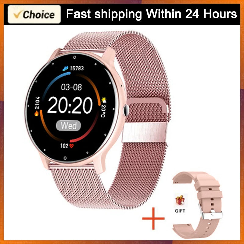 LIGE 2026 Smart Uhr Frauen Männer Damen Geschenk Sport Fitness Männer Uhren Herz Rate Monitor Wasserdichte Smartwatch Für Android IOS
