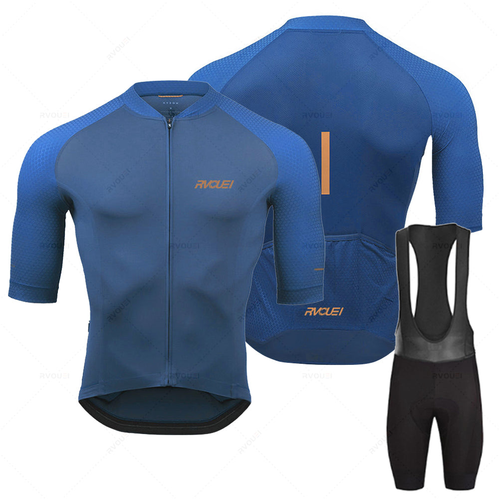 2023 Rvouei Pro Team Cycling Clothing Men New Road Bike Wear Racing Clothing Breathable Cycling Jersey Set Ropa Ciclismo Maillot